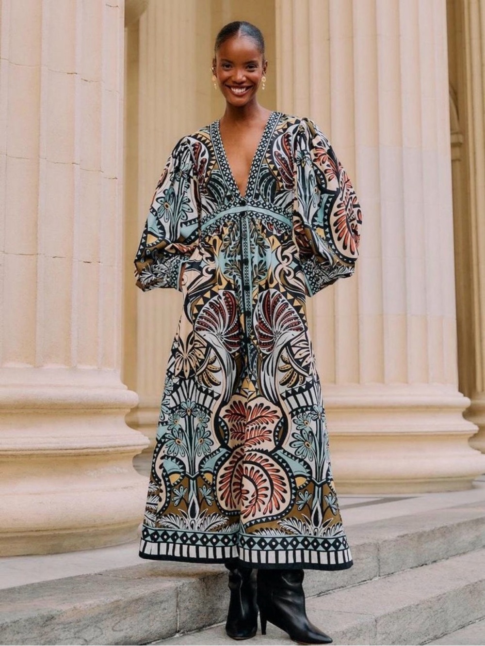 FARM Rio Multicolor Balamana Maxi Dress size S